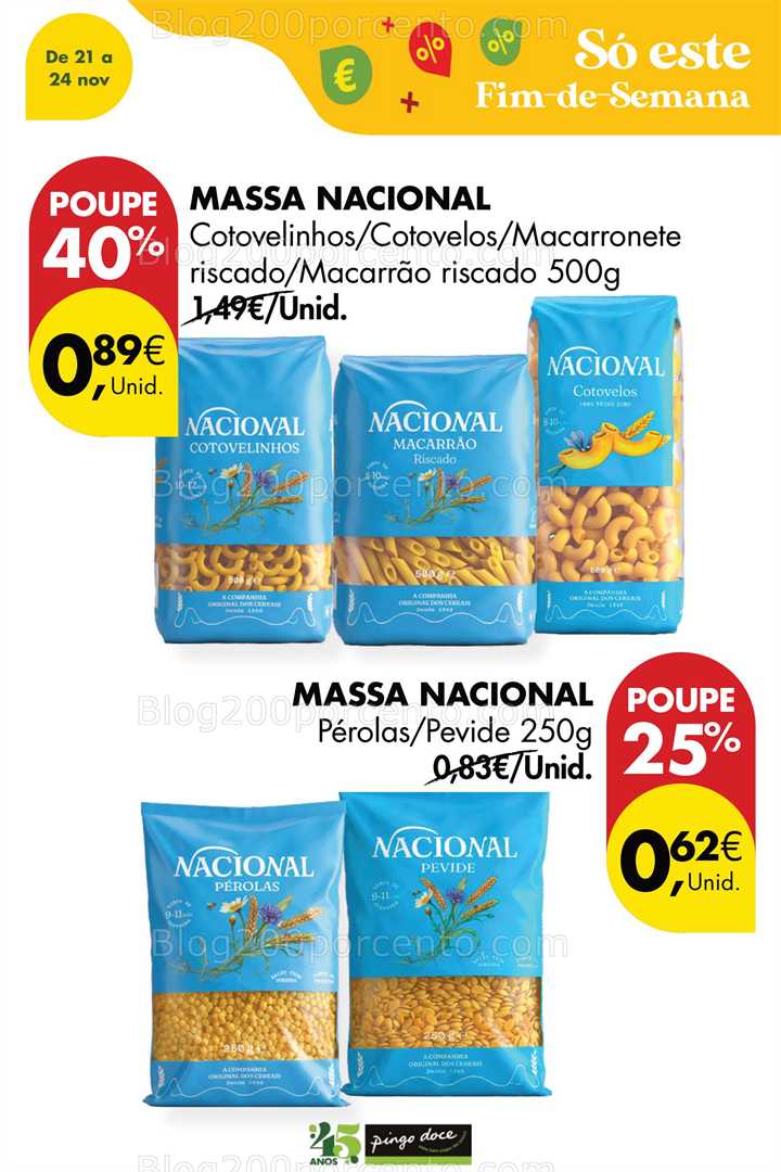 Antevisão Folheto PINGO DOCE Promoções Fim de Semana - 21 a 24 novembro