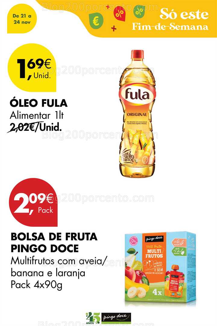 Antevisão Folheto PINGO DOCE Promoções Fim de Semana - 21 a 24 novembro