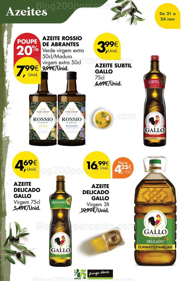 Antevisão Folheto PINGO DOCE Promoções Fim de Semana - 21 a 24 novembro