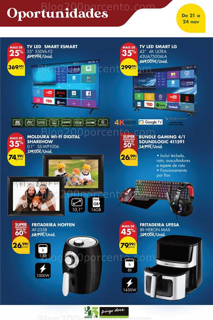 Antevisão Folheto PINGO DOCE Promoções Fim de Semana - 21 a 24 novembro