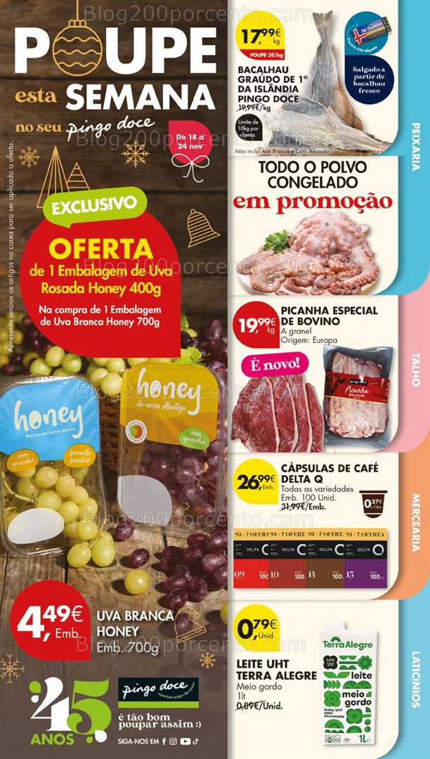 Antevisão Folheto PINGO DOCE Lojas Grandes Promoções de 18 a 24 novembro