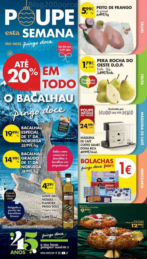 Antevisão Folheto PINGO DOCE Lojas Pequenas Promoções de 25 novembro a 1 dezembro