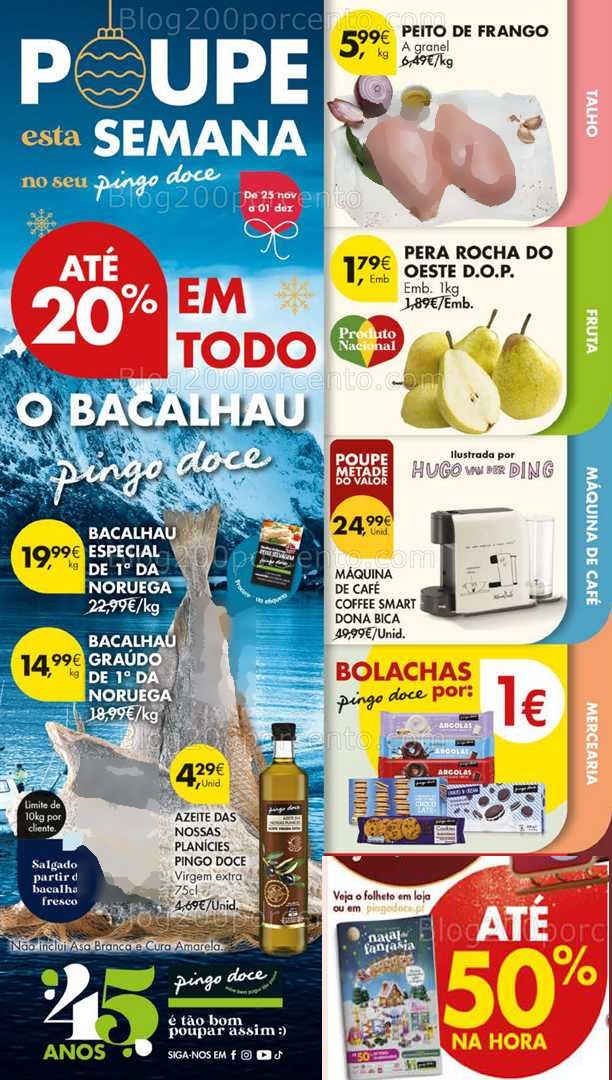 Antevisão Folheto PINGO DOCE Lojas Grandes Promoções de 25 novembro a 1 dezembro