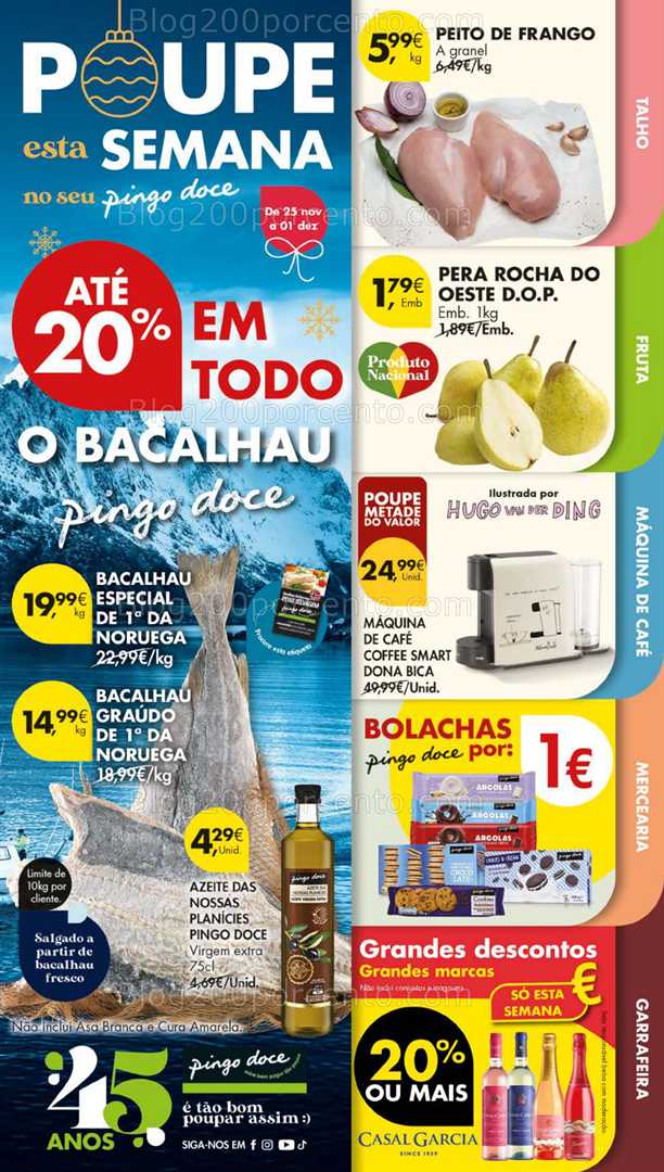 Antevisão Folheto PINGO DOCE Lojas Grandes Promoções de 25 novembro a 1 dezembro