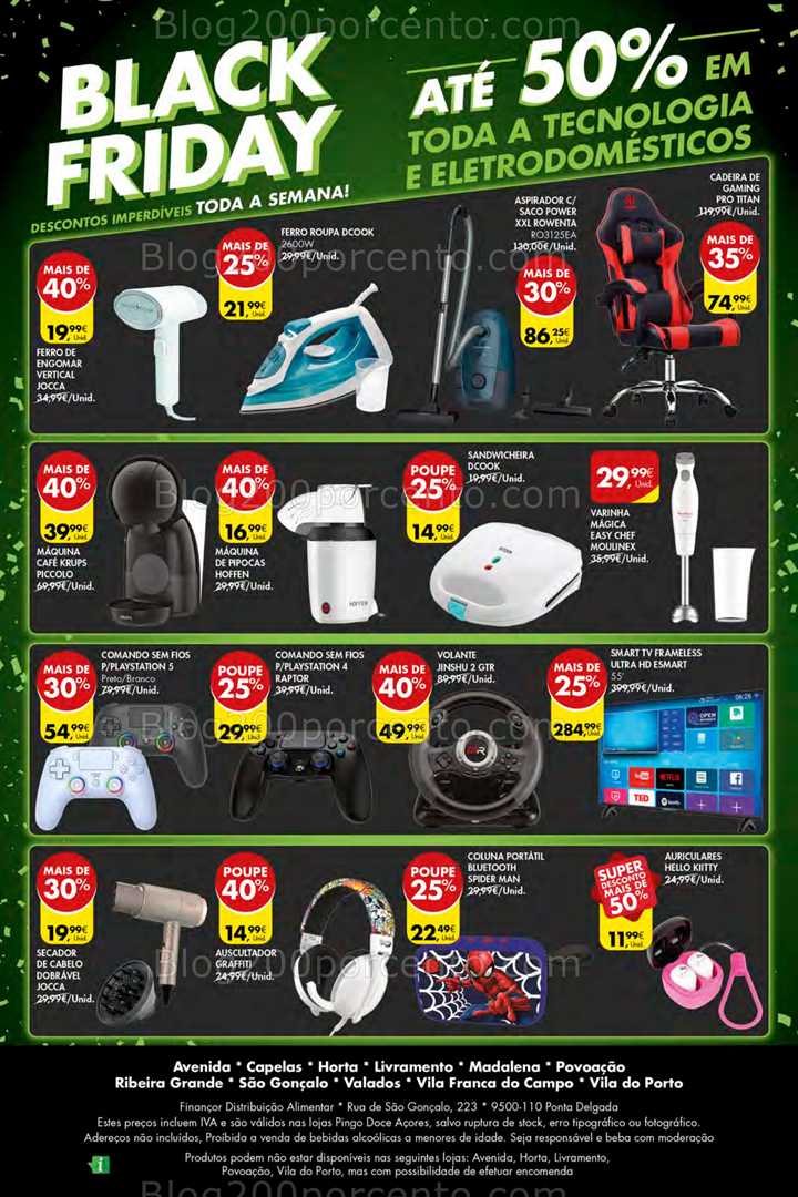 Antevisão Folheto PINGO DOCE Açores Black Friday Promoções de 27 novembro a 3 dezembro
