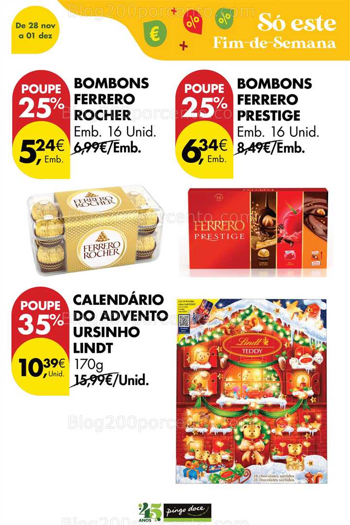 Antevisão Folheto PINGO DOCE Promoções Fim de Semana - 28 novembro a 1 dezembro