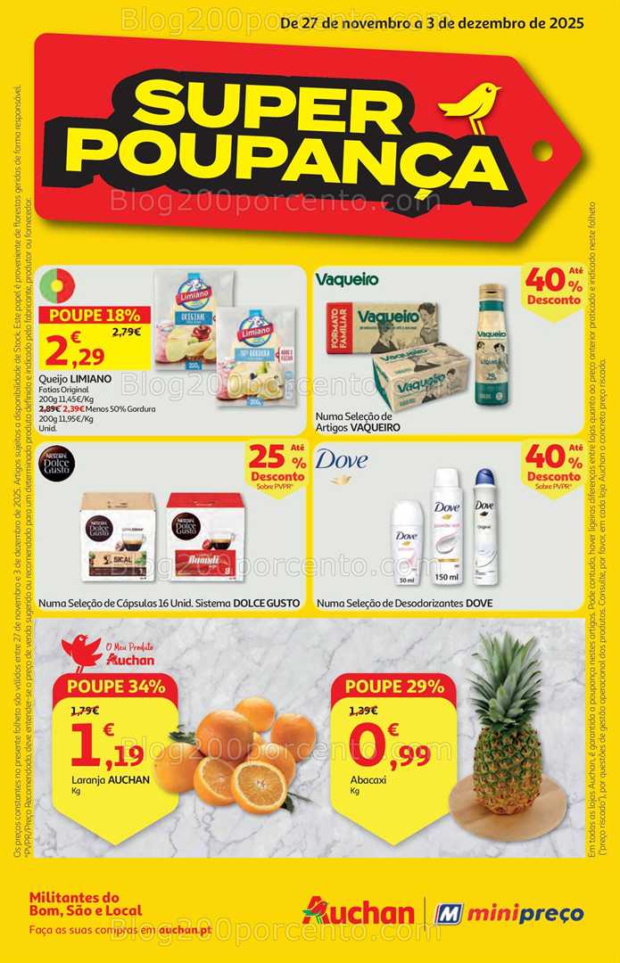 Antevisão Folheto MINIPREÇO - AUCHAN Promoções de 27 novembro a 3 dezembro