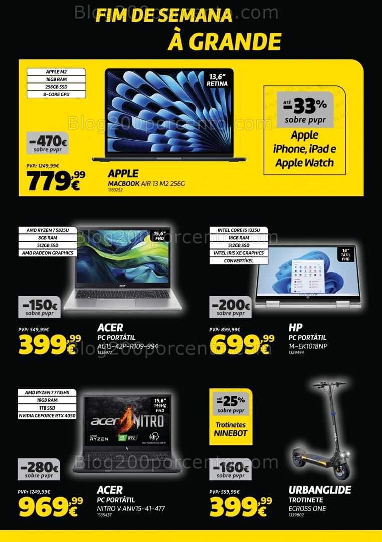 Antevisão Folheto RADIO POPULAR Black Friday Promoções Fim de Semana - 21 a 24 novembro