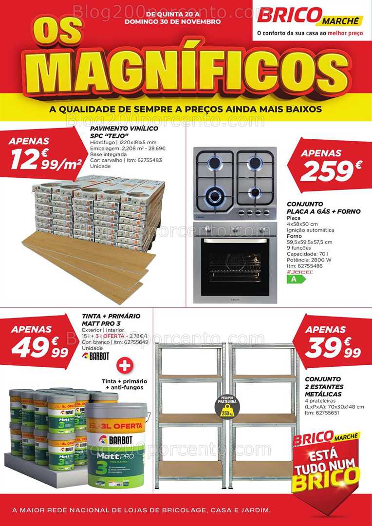 Antevisão Folheto BRICOMARCHÉ Magníficos Promoções de 20 a 30 novembro