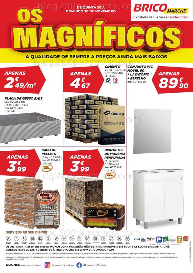 Antevisão Folheto BRICOMARCHÉ Magníficos Promoções de 20 a 30 novembro