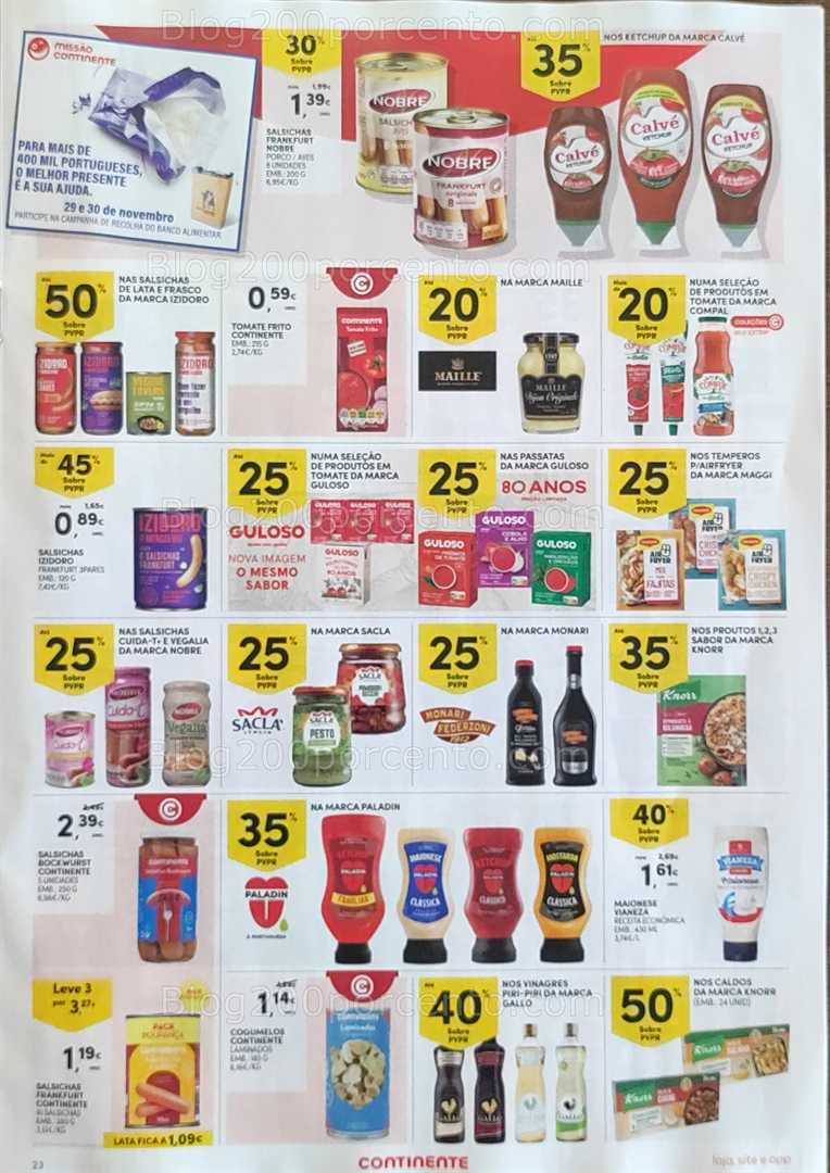 Antevisão Folheto CONTINENTE Promoções de 25 novembro a 1 dezembro