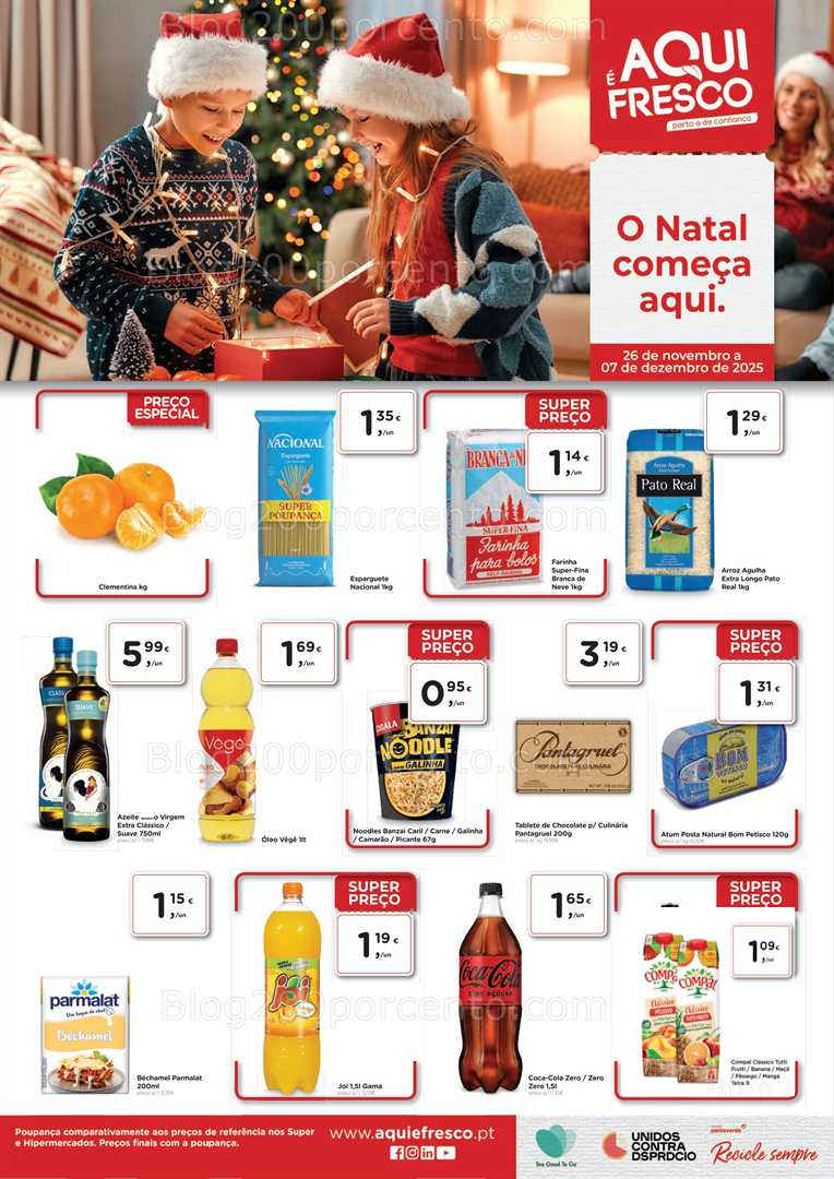 Antevisão Folheto AQUI É FRESCO Promoções de 26 novembro a 7 dezembro