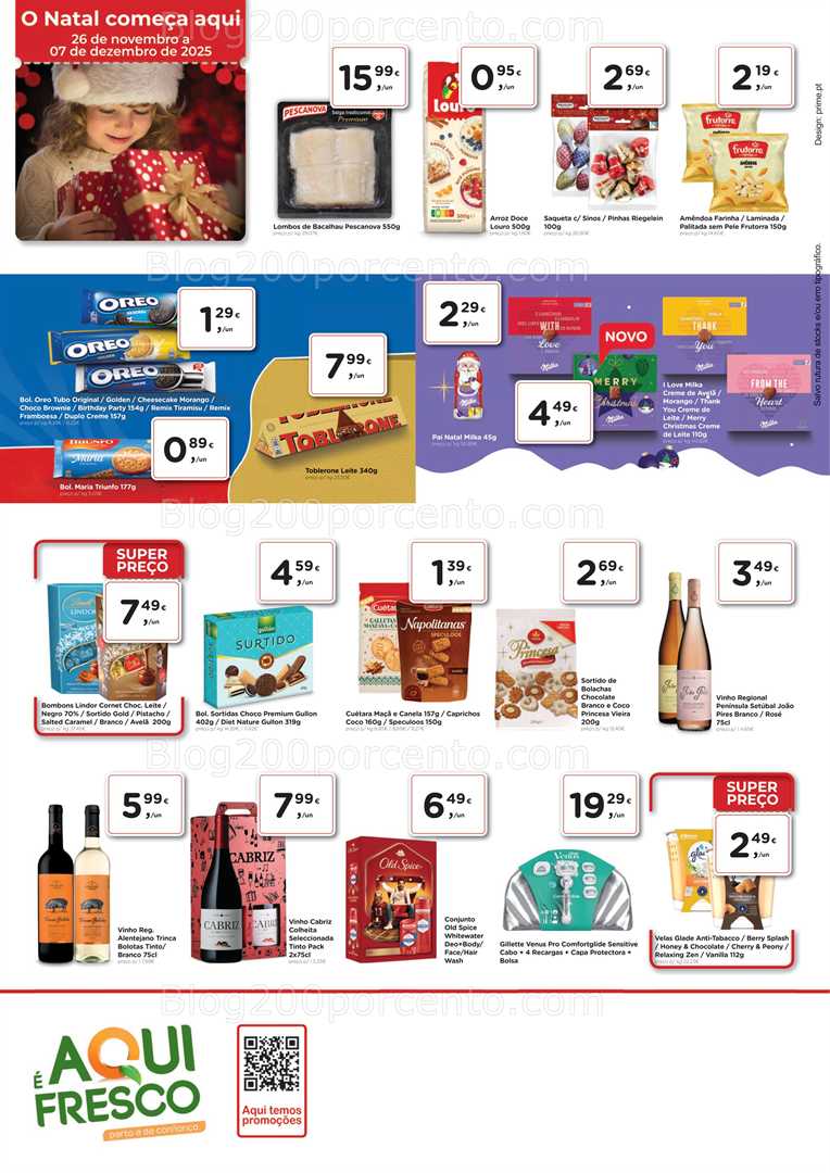 Antevisão Folheto AQUI É FRESCO Promoções de 26 novembro a 7 dezembro