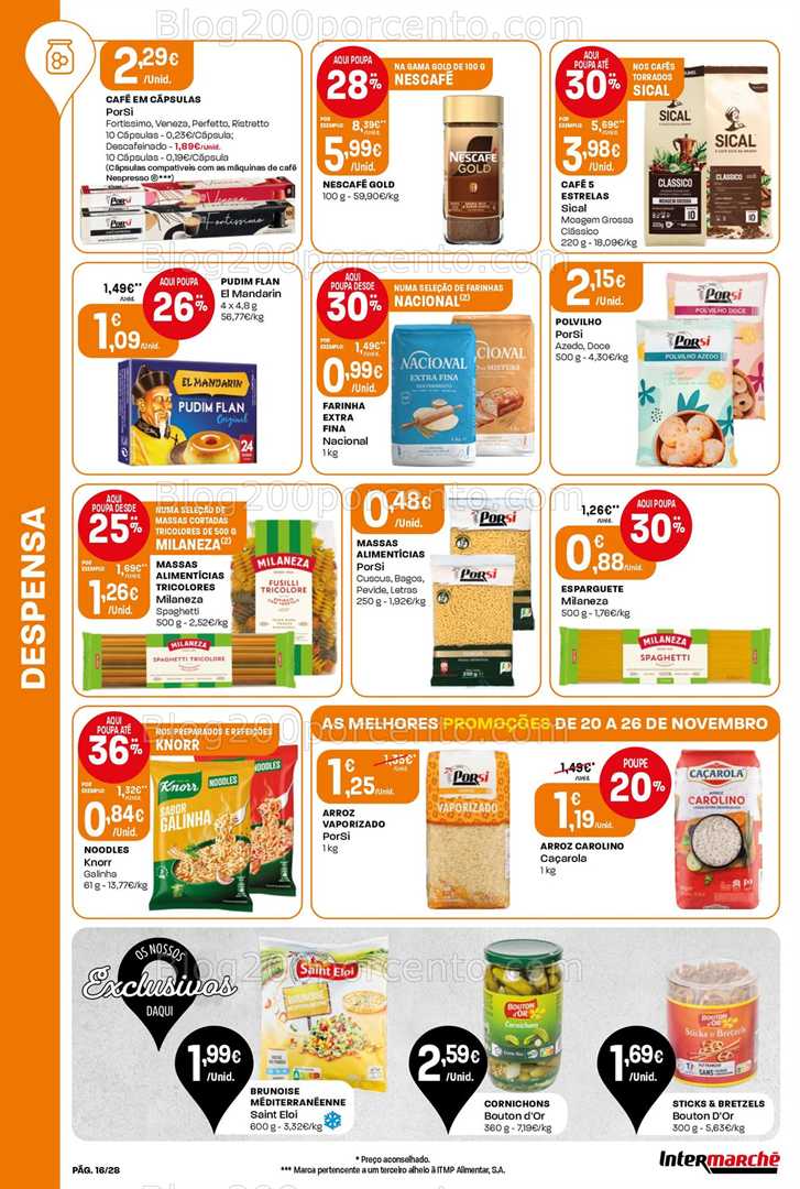 Antevisão Folheto INTERMARCHÉ Contact Promoções de 20 a 26 novembro