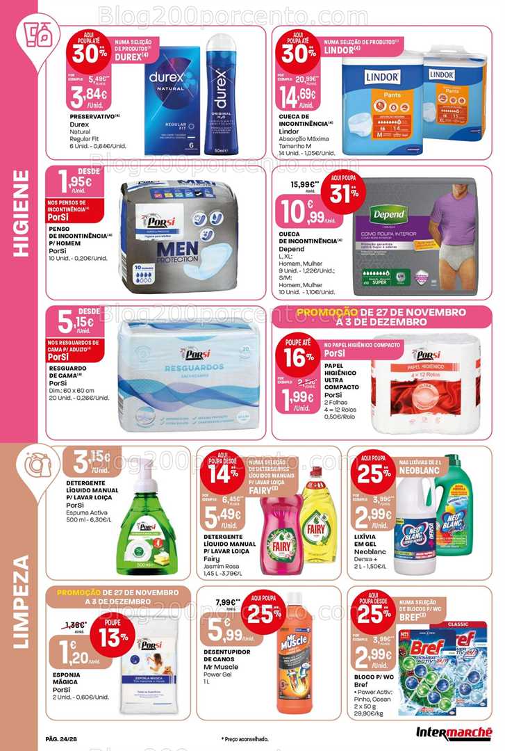 Antevisão Folheto INTERMARCHÉ Contact Promoções de 27 novembro a 3 dezembro