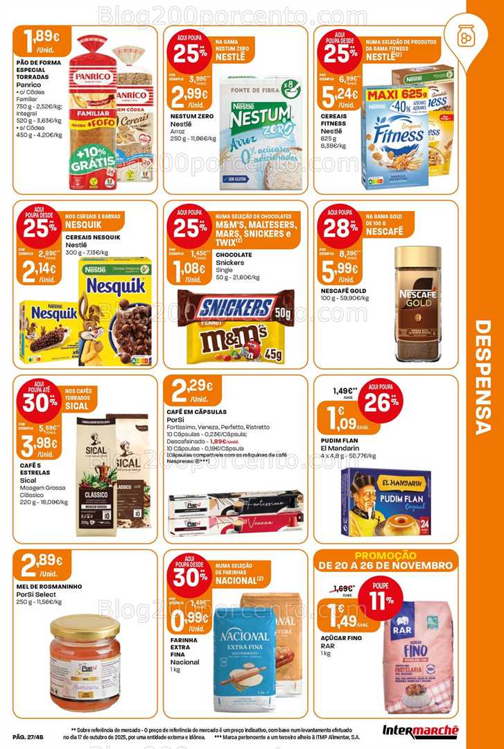 Antevisão Folheto INTERMARCHÉ Super Promoções de 20 a 26 novembro