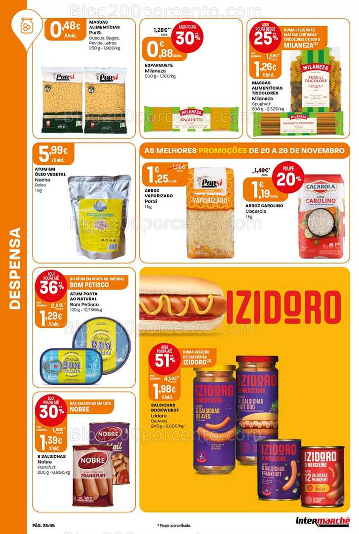 Antevisão Folheto INTERMARCHÉ Super Promoções de 20 a 26 novembro