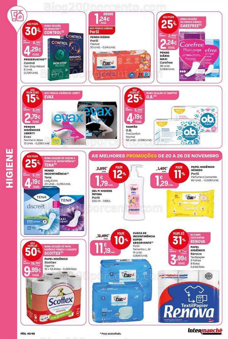 Antevisão Folheto INTERMARCHÉ Super Promoções de 20 a 26 novembro