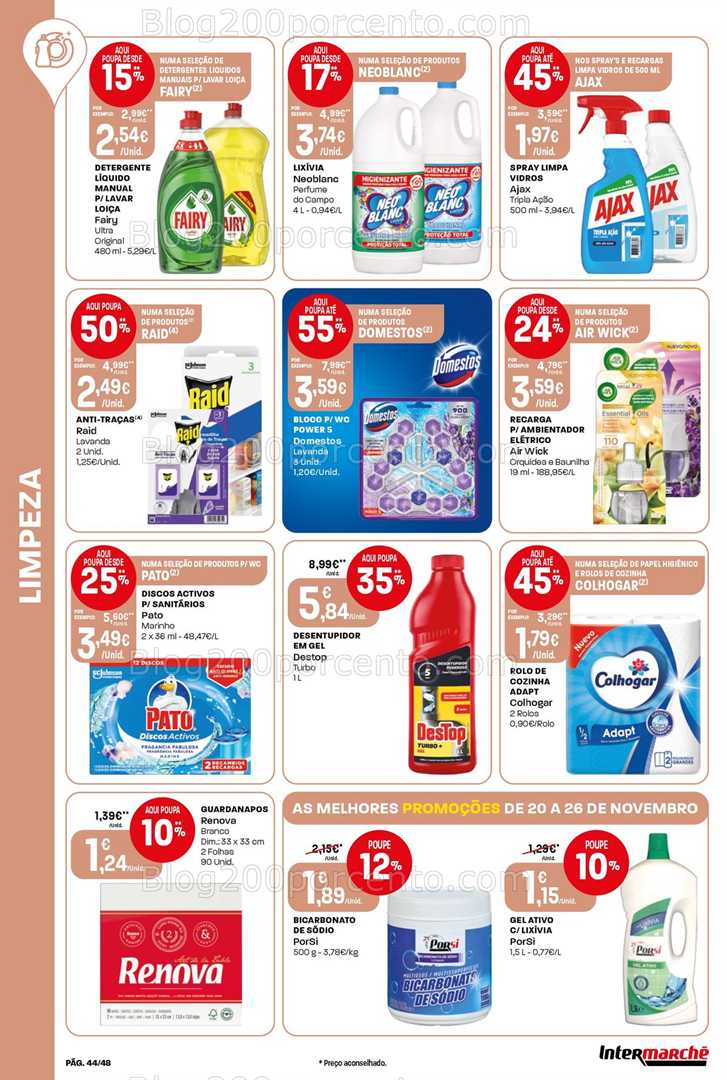 Antevisão Folheto INTERMARCHÉ Super Promoções de 20 a 26 novembro