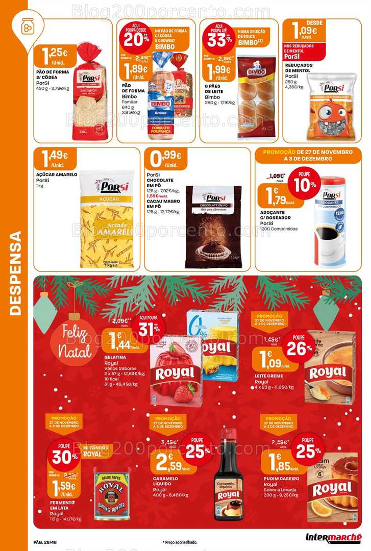 Antevisão Folheto INTERMARCHÉ Super Promoções de 27 novembro a 3 dezembro