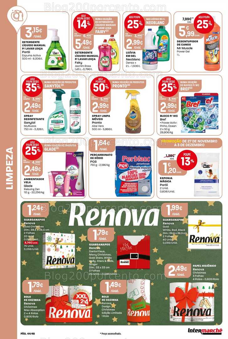 Antevisão Folheto INTERMARCHÉ Super Promoções de 27 novembro a 3 dezembro
