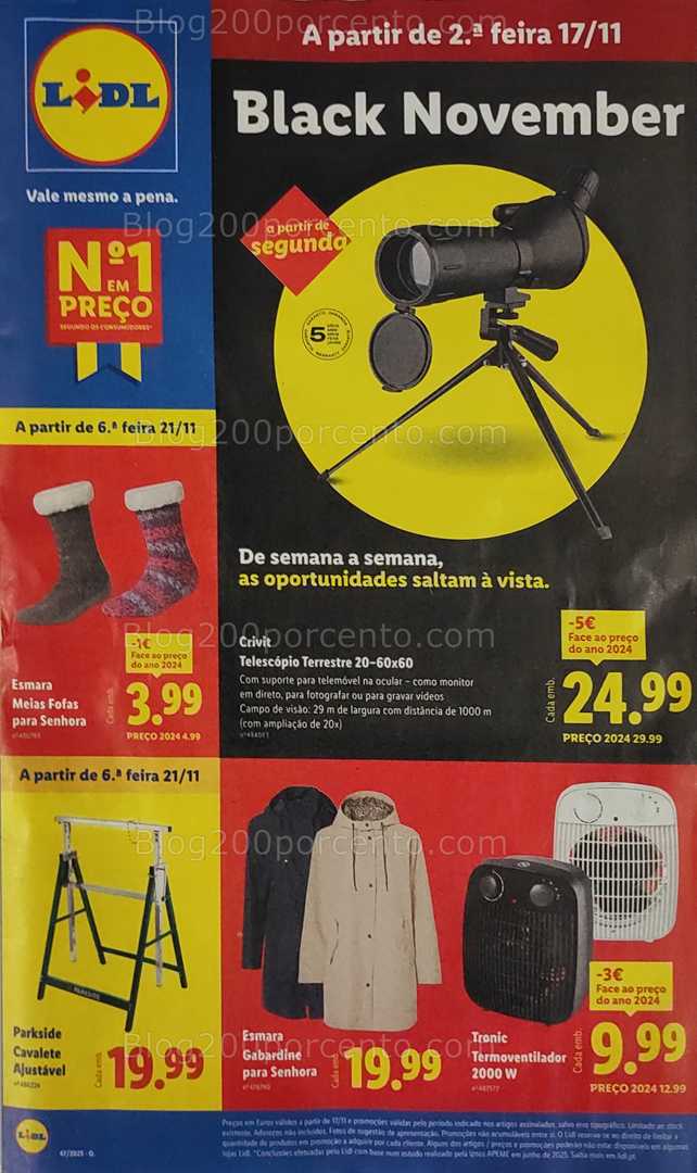 Antevisão Folheto LIDL Bazar Promoções de 17 a 27 novembro