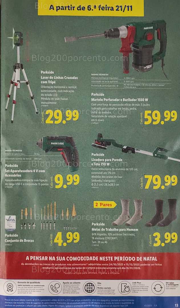 Antevisão Folheto LIDL Bazar Promoções de 17 a 27 novembro
