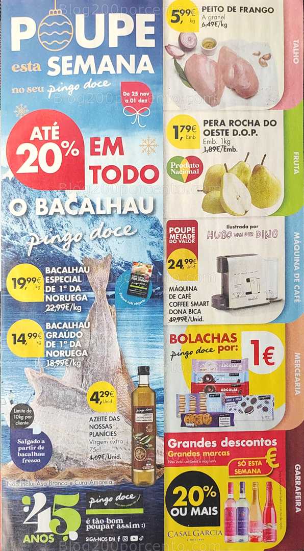 Antevisão Folheto PINGO DOCE Promoções de 25 novembro a 1 dezembro