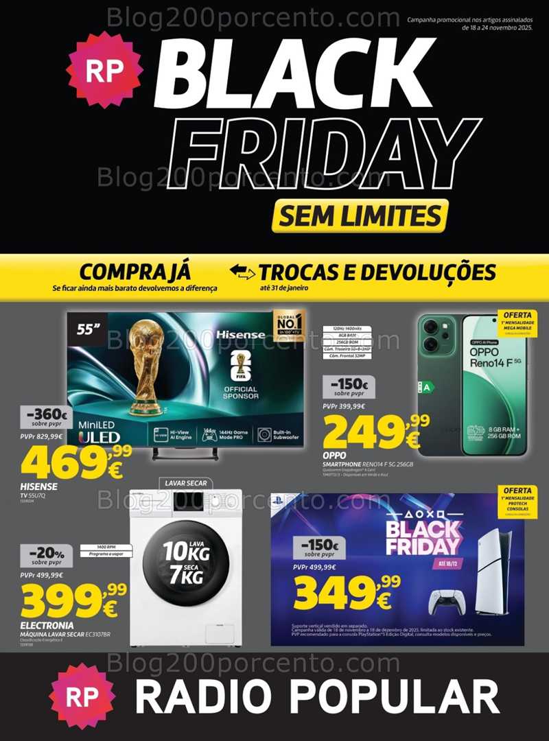 Antevisão Folheto RADIO POPULAR Promoções de 18 a 24 novembro