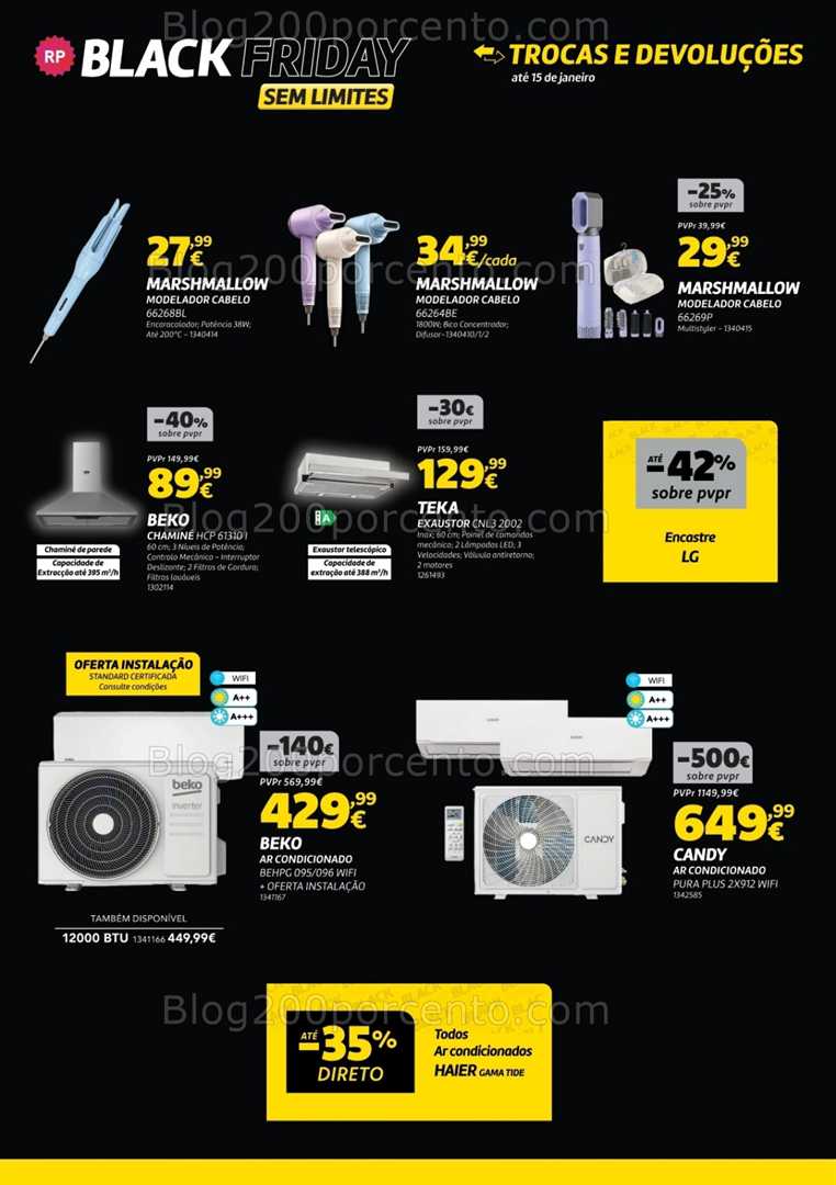 Antevisão Folheto RADIO POPULAR Black Friday Promoções de 25 novembro a 1 dezembro