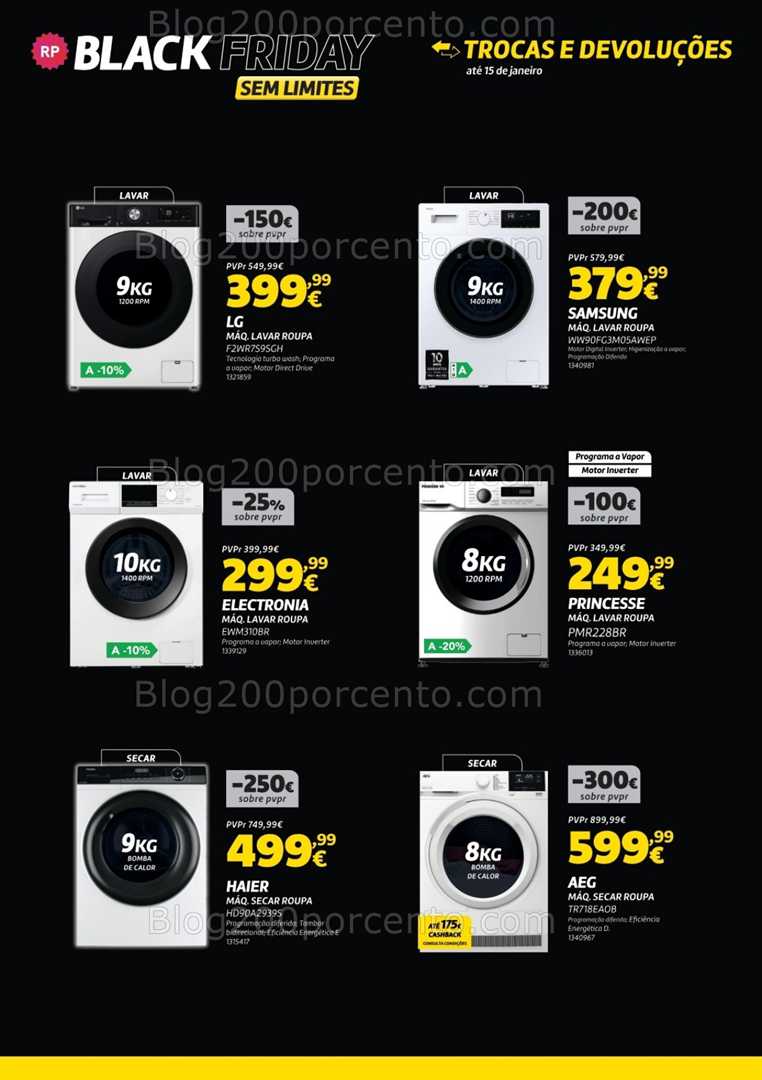 Antevisão Folheto RADIO POPULAR Black Friday Promoções de 25 novembro a 1 dezembro