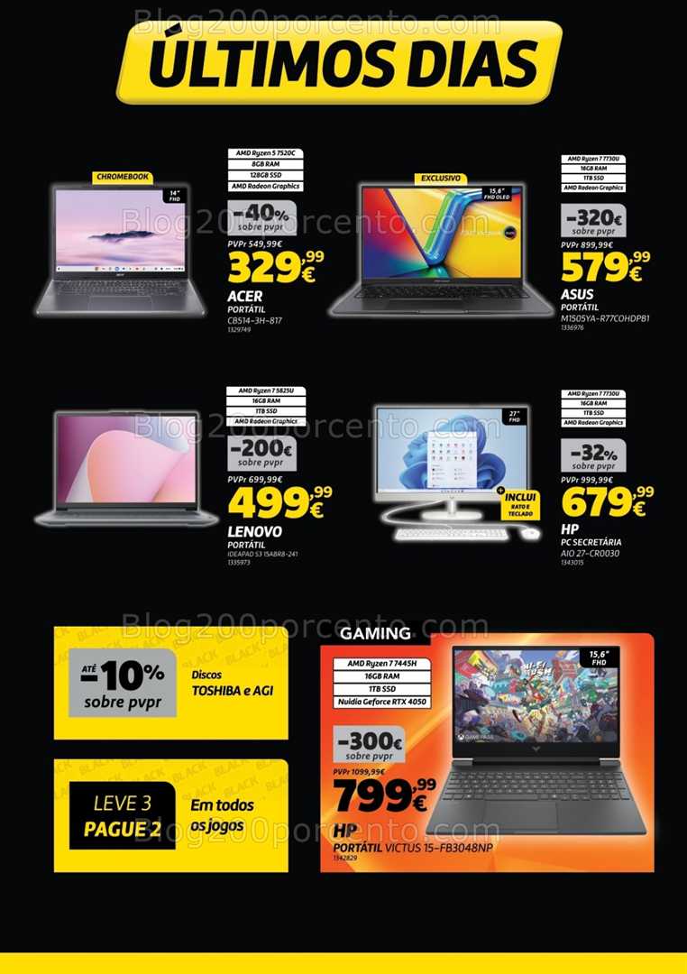 Antevisão Folheto RADIO POPULAR Black Friday Promoções de 25 novembro a 1 dezembro