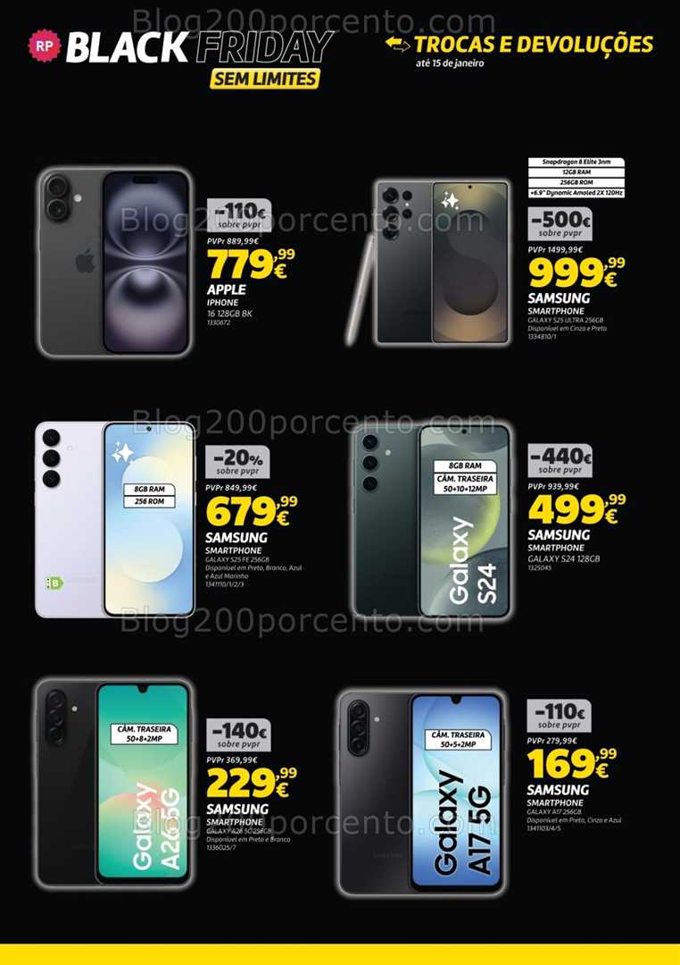 Antevisão Folheto RADIO POPULAR Black Friday Promoções de 25 novembro a 1 dezembro