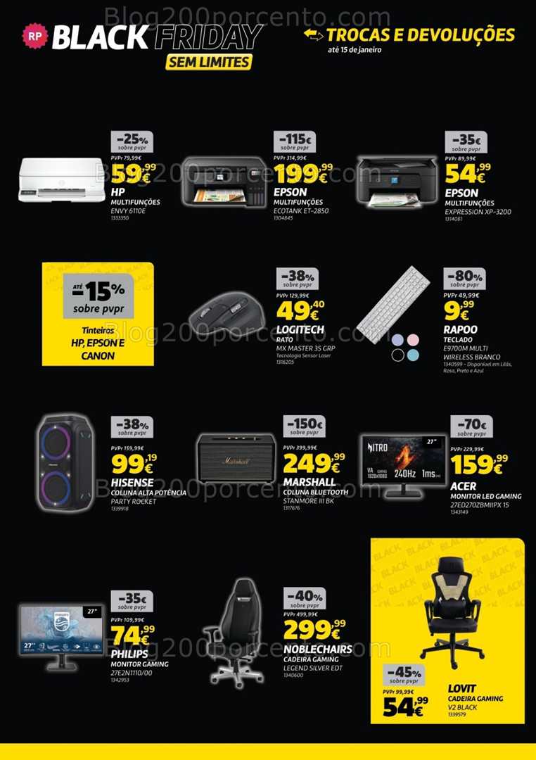 Antevisão Folheto RADIO POPULAR Black Friday Promoções de 25 novembro a 1 dezembro
