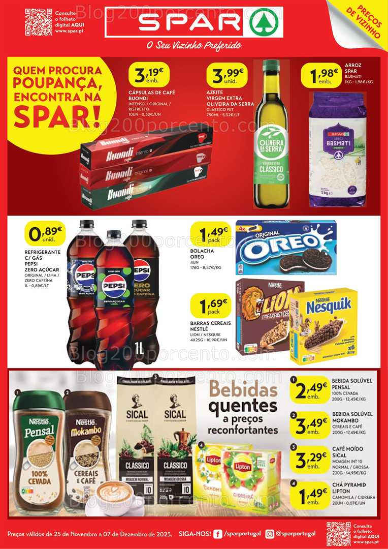 Antevisão Folheto SPAR Promoções de 25 novembro a 7 dezembro