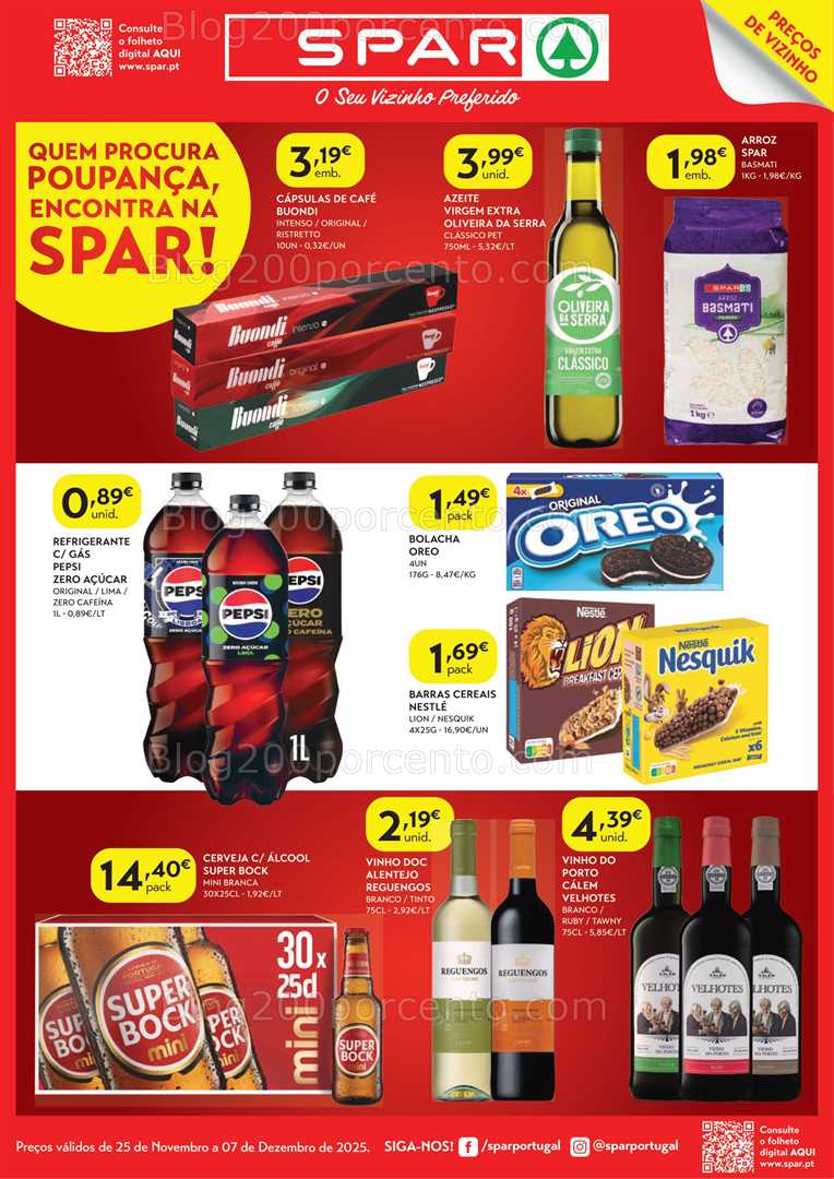 Antevisão Folheto SPAR Promoções de 25 novembro a 7 dezembro