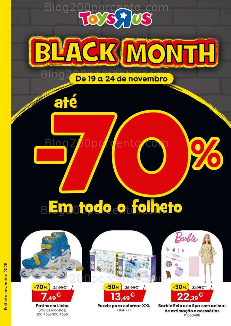 Antevisão Folheto TOYSRUS Black Friday Promoções de 19 a 24 novembro