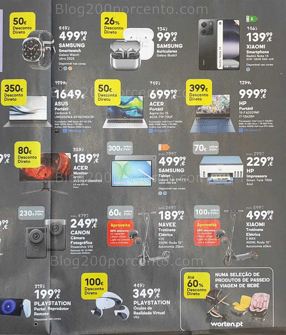 Antevisão Folheto WORTEN Black Friday Promoções Fim de Semana - 21 a 24 novembro