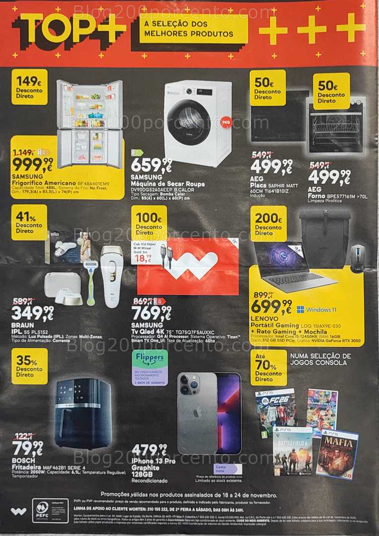 Antevisão Folheto WORTEN Promoções de 18 a 24 novembro