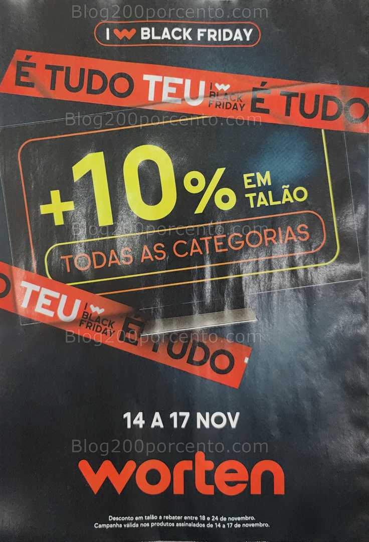 Antevisão Folheto WORTEN Black Friday Fim de Semana até 17 novembro