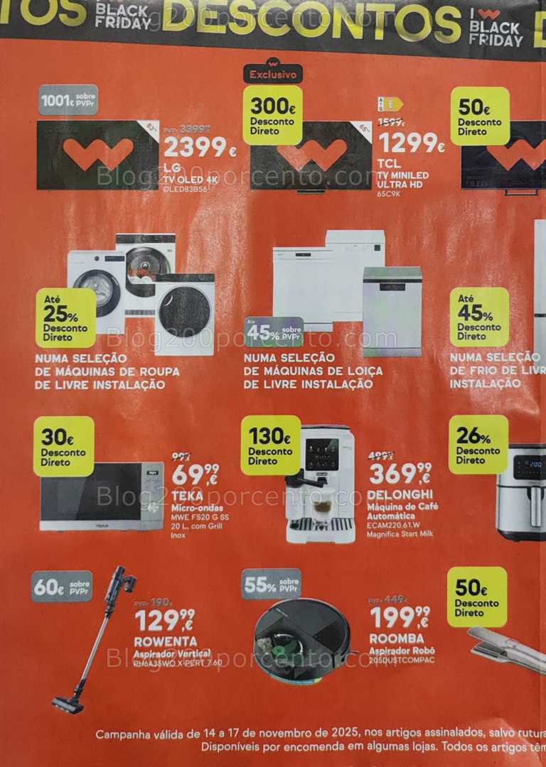 Antevisão Folheto WORTEN Black Friday Fim de Semana até 17 novembro