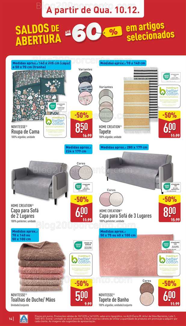 Antevisão Folheto ALDI Saldos Abertura Promoções a partir de 10 dezembro