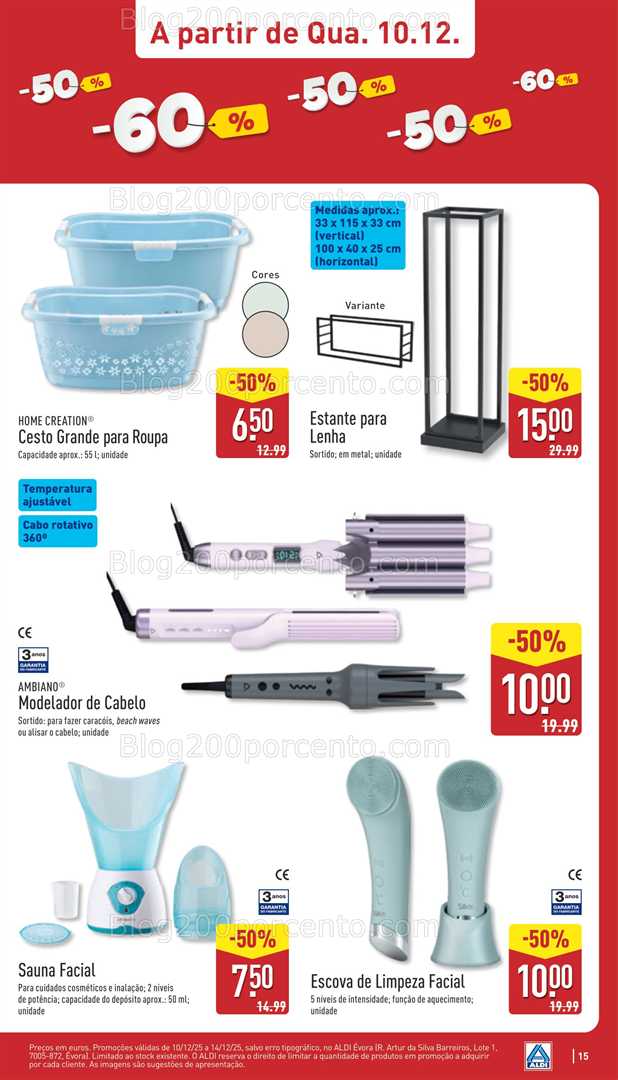 Antevisão Folheto ALDI Saldos Abertura Promoções a partir de 10 dezembro