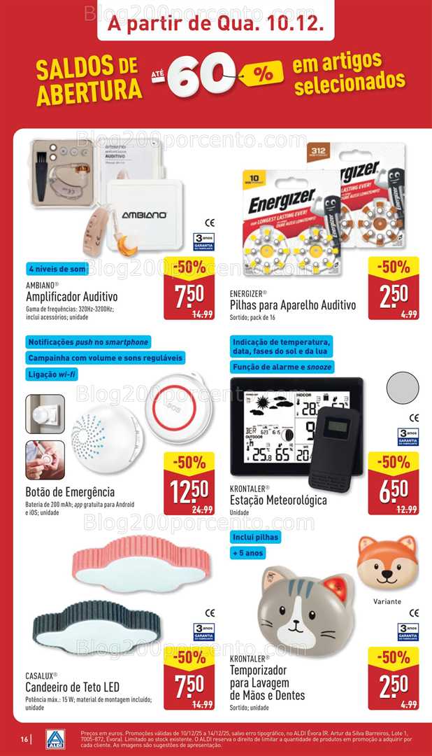 Antevisão Folheto ALDI Saldos Abertura Promoções a partir de 10 dezembro