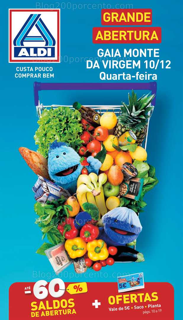 Antevisão Folheto ALDI Gaia Monte da Virgem Saldos Abertura - 10 a 14 dezembro