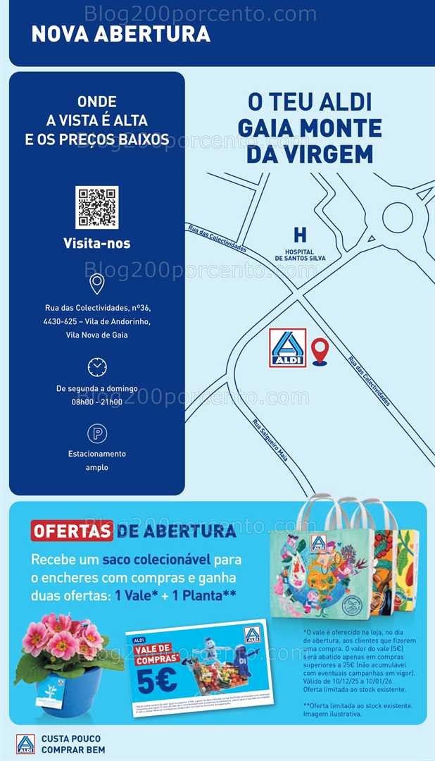 Antevisão Folheto ALDI Gaia Monte da Virgem Saldos Abertura - 10 a 14 dezembro