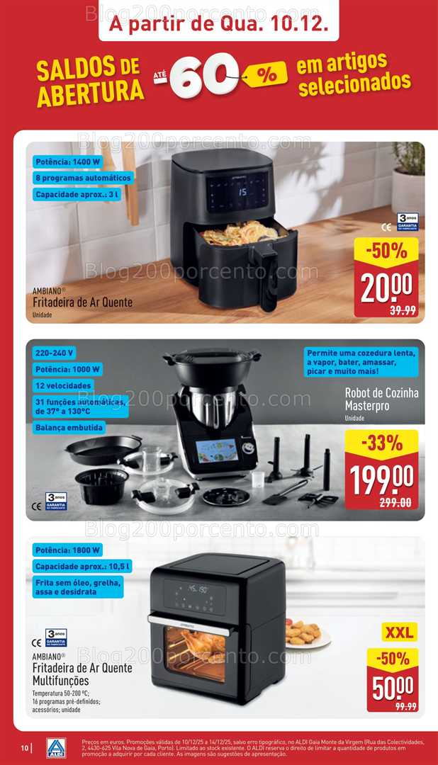 Antevisão Folheto ALDI Gaia Monte da Virgem Saldos Abertura - 10 a 14 dezembro