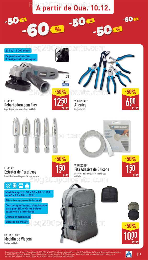 Antevisão Folheto ALDI Gaia Monte da Virgem Saldos Abertura - 10 a 14 dezembro