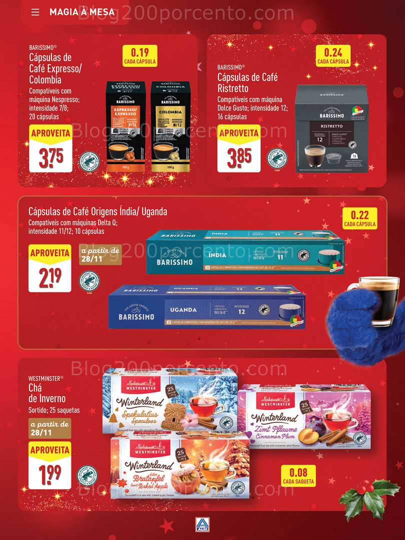 Antevisão Folheto ALDI Natal Promoções a partir de 28 novembro