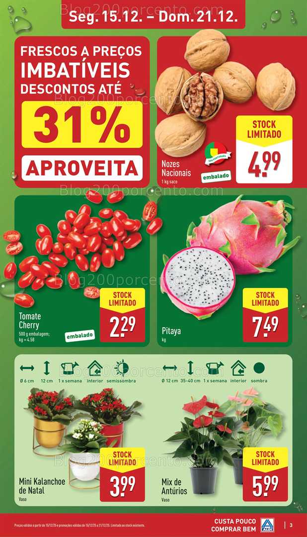 Antevisão Folheto ALDI Promoções de 15 a 21 dezembro